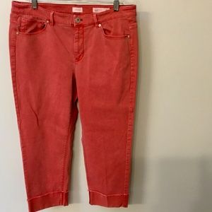 J Jill Authentic Fit Cropped Jeans size 14